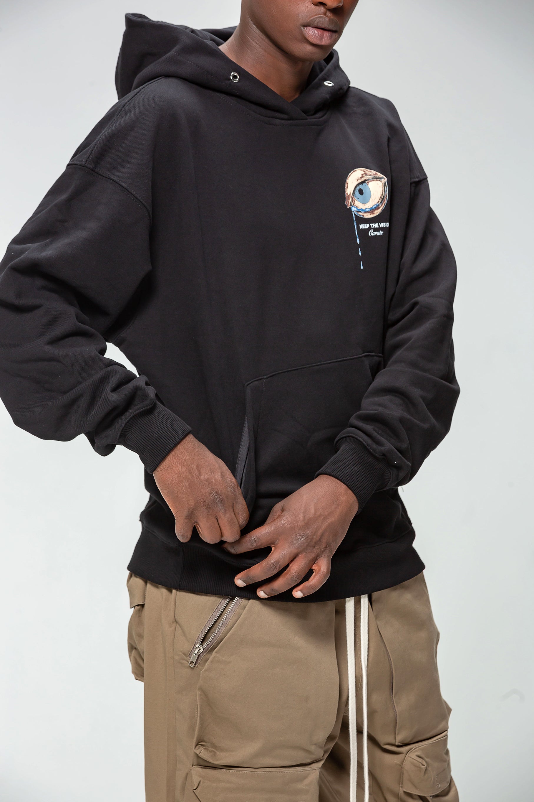 Keep Your Eyes Black Hoodie