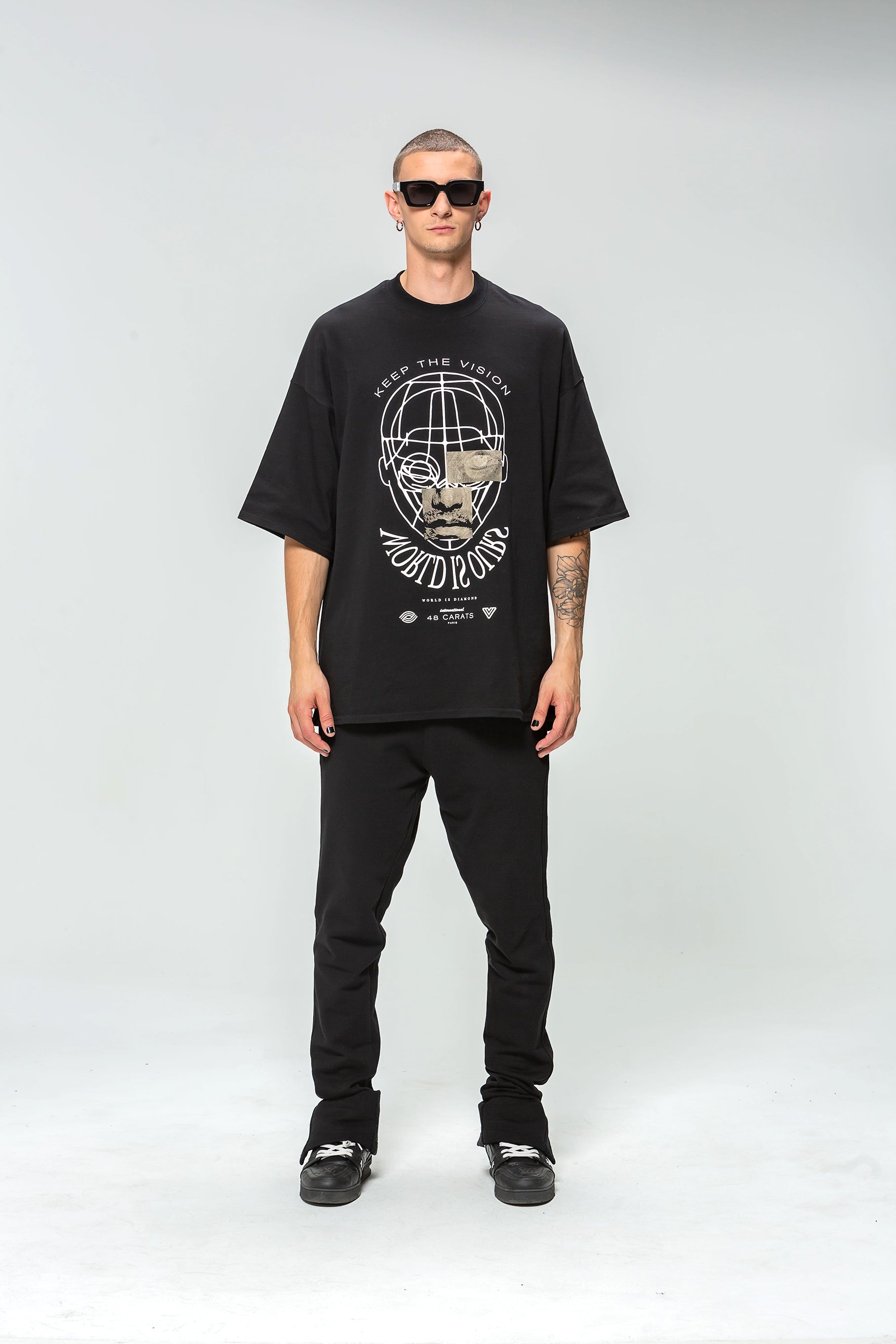 48 Carat Keep the Vision Black Oversized T-Shirt
