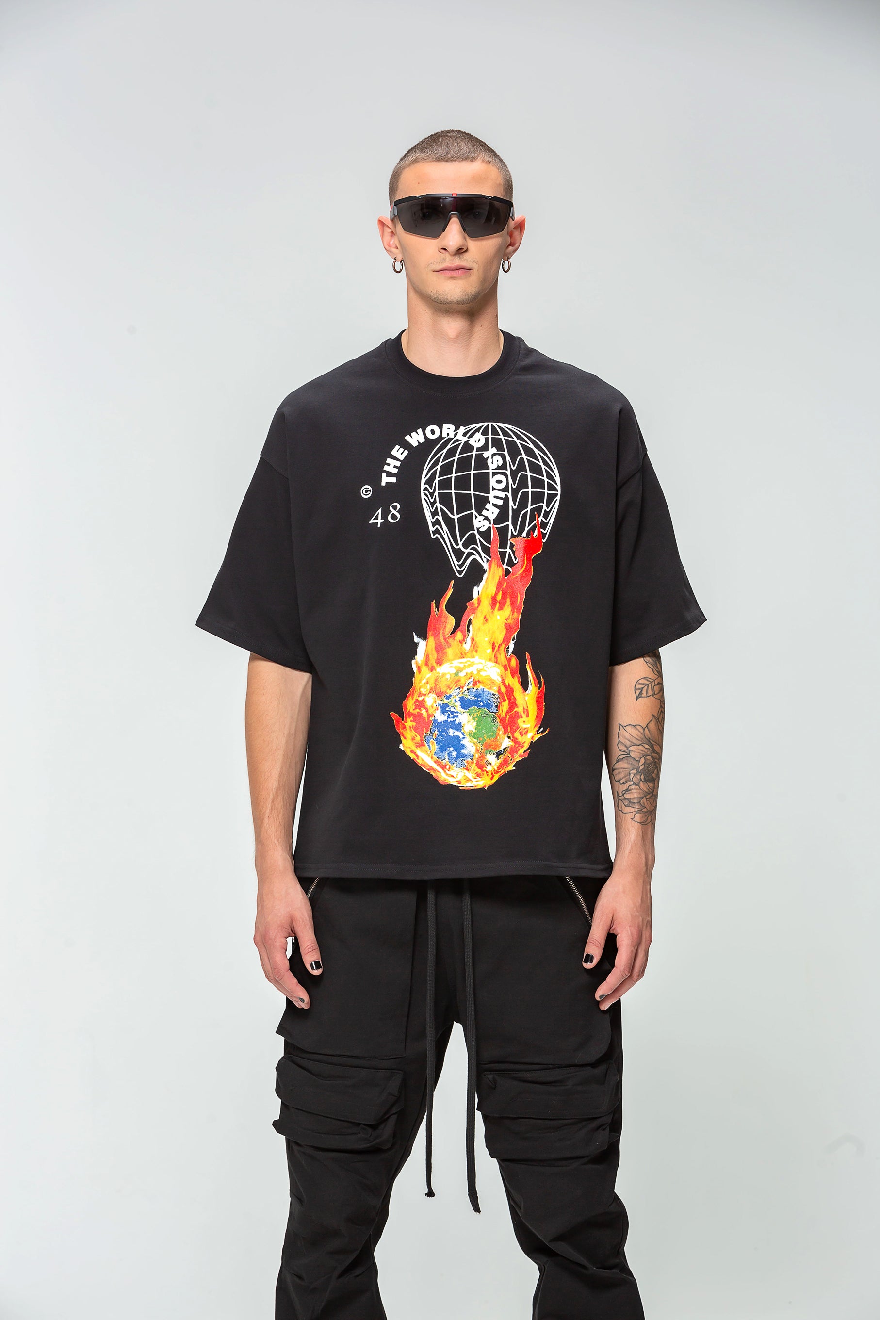 T-shirt Noir Fire Earth