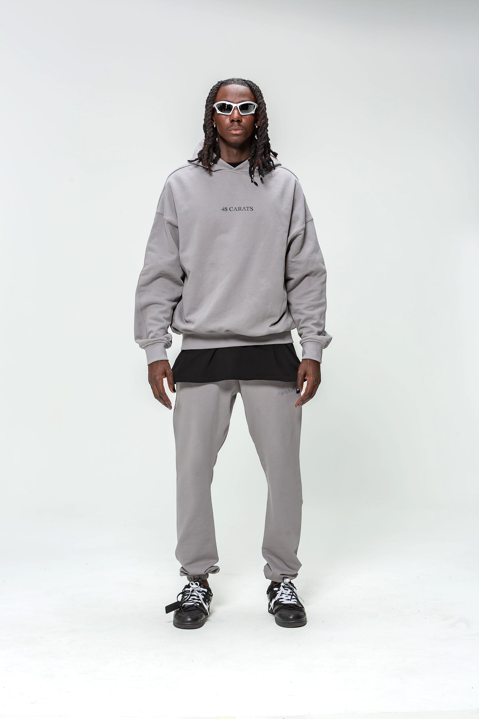 Gray Diamond Logo Hoodie 