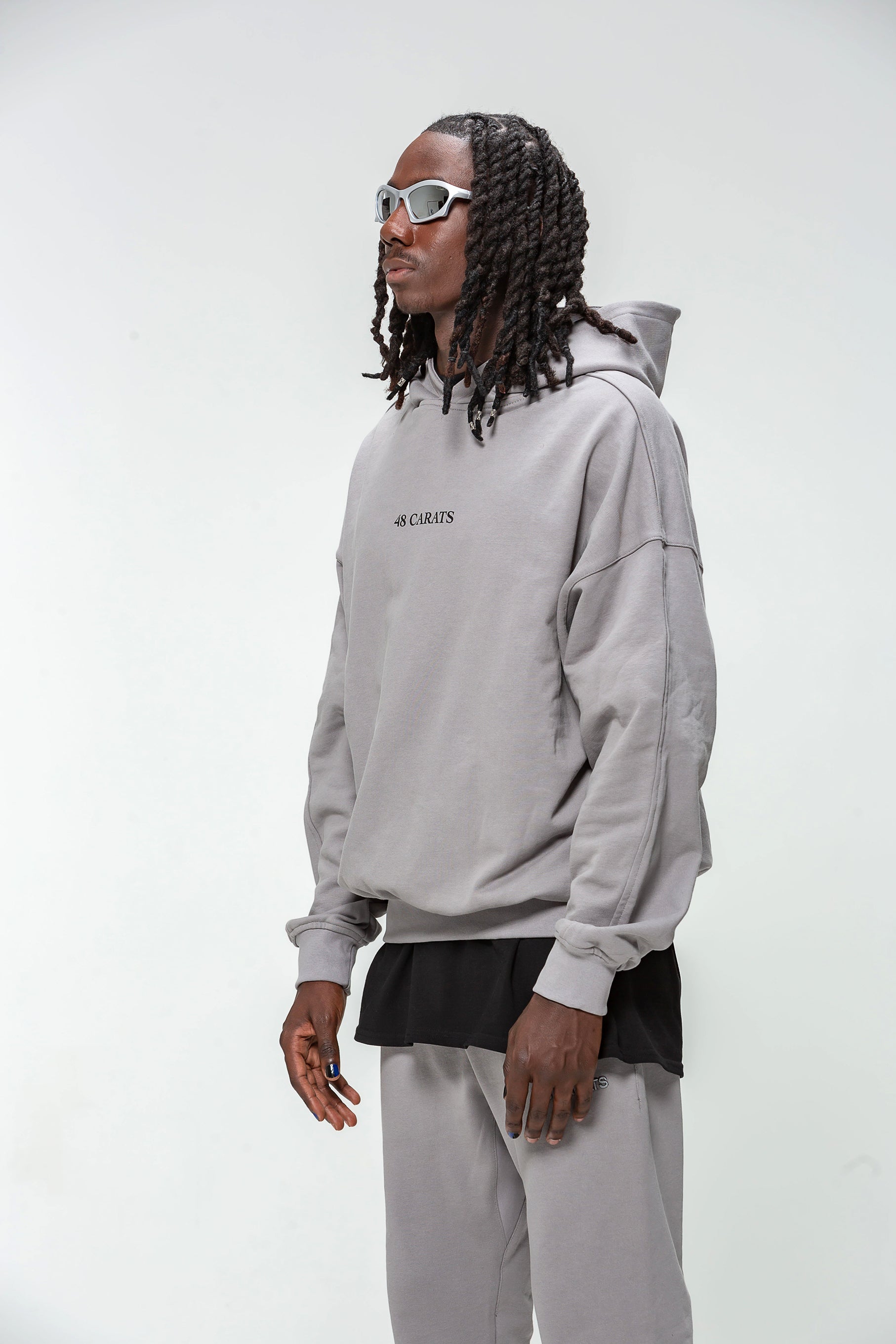 Gray Diamond Logo Hoodie 