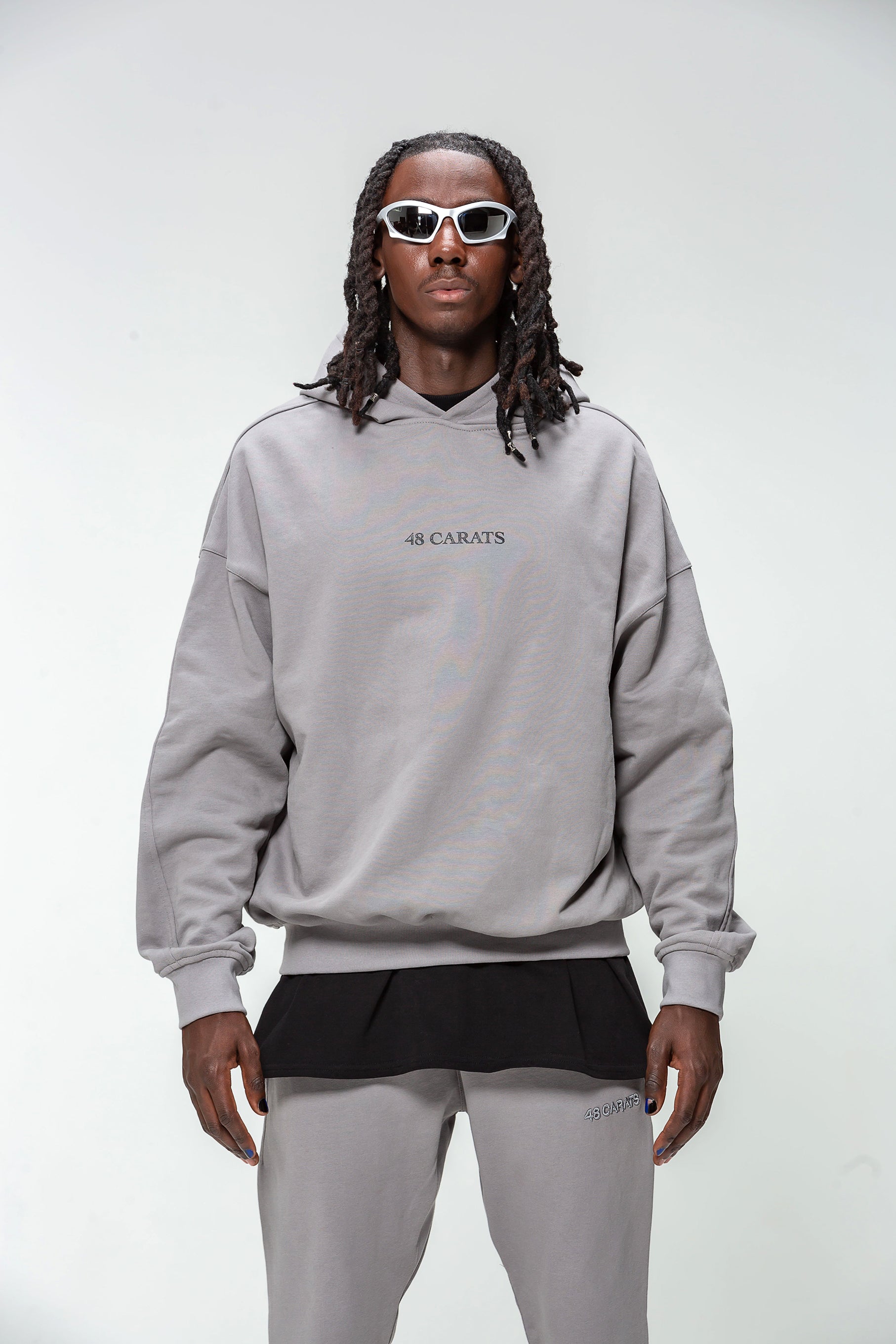 Gray Diamond Logo Hoodie 