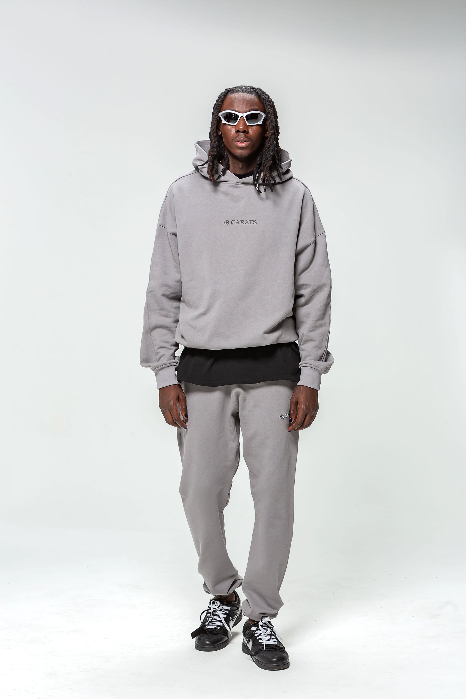 Gray Diamond Logo Hoodie 