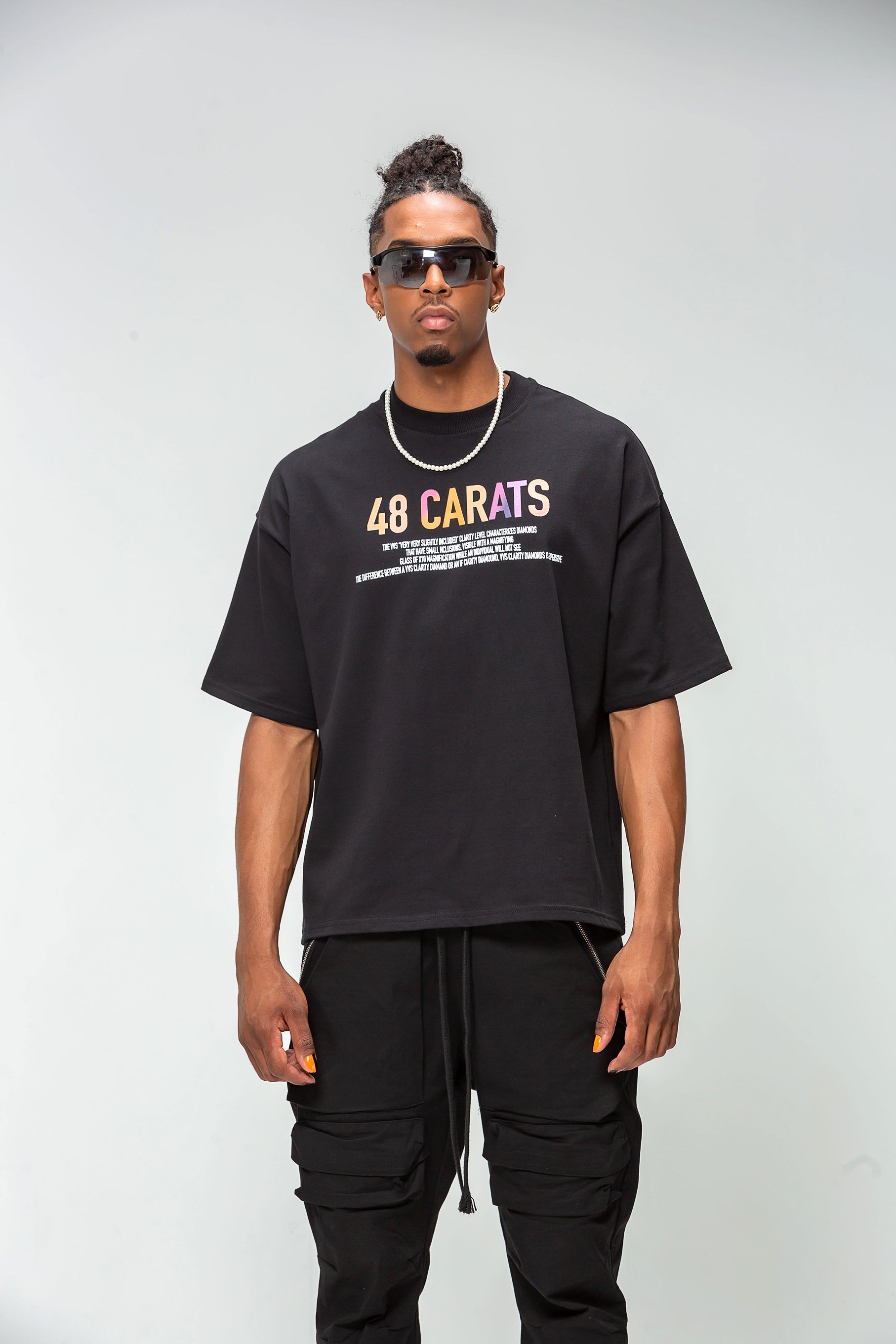 T-shirt Noir 48 Carats multicolore VVS