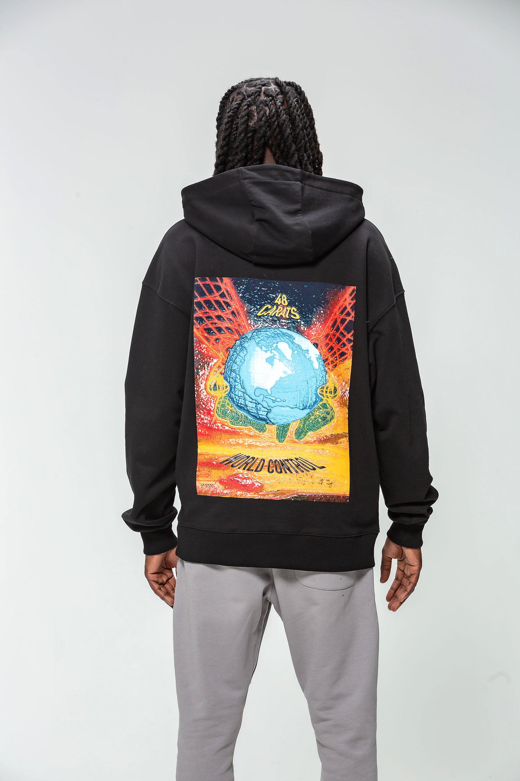 Black World Control Hoodie 