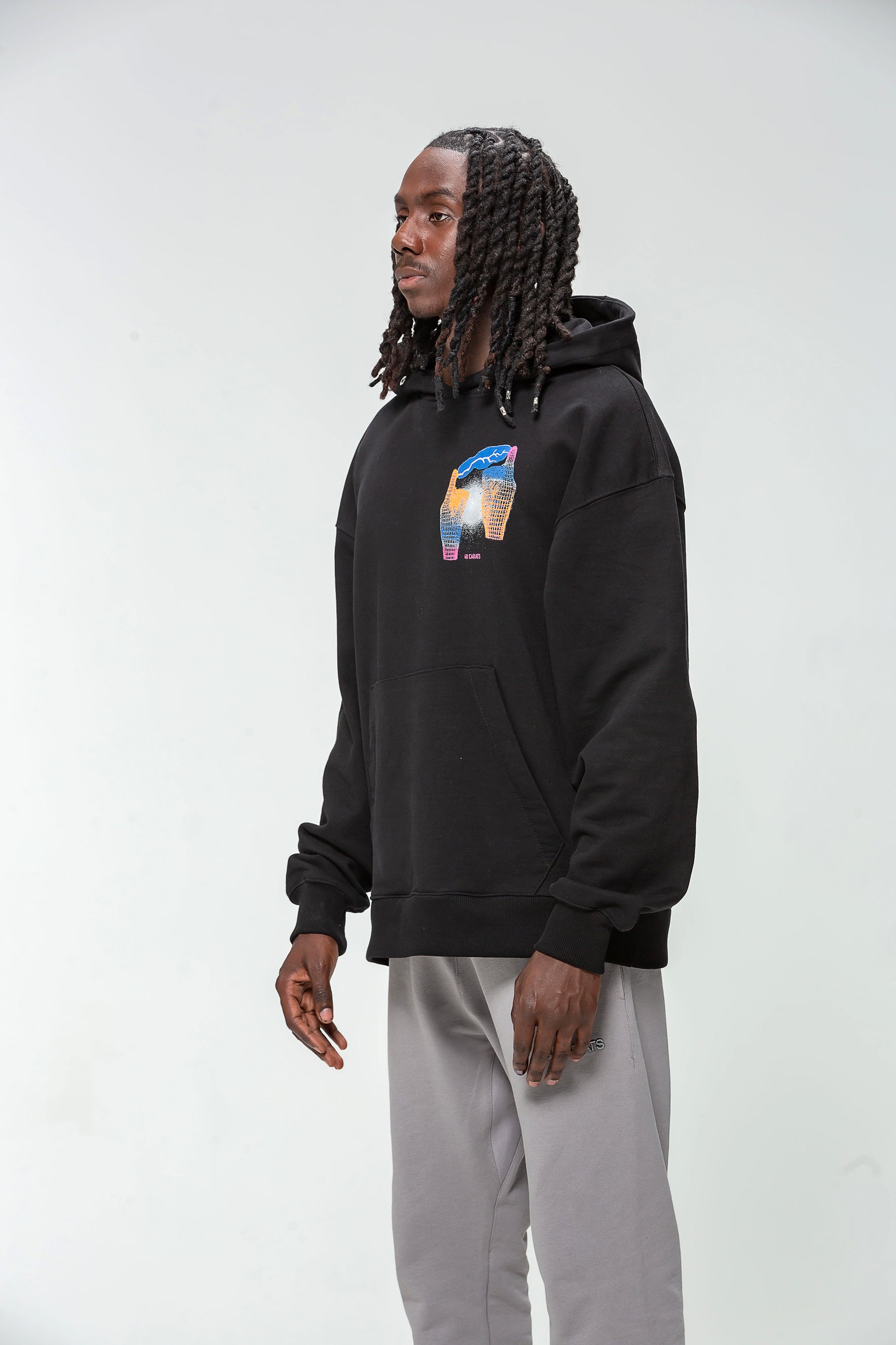 Black World Control Hoodie 