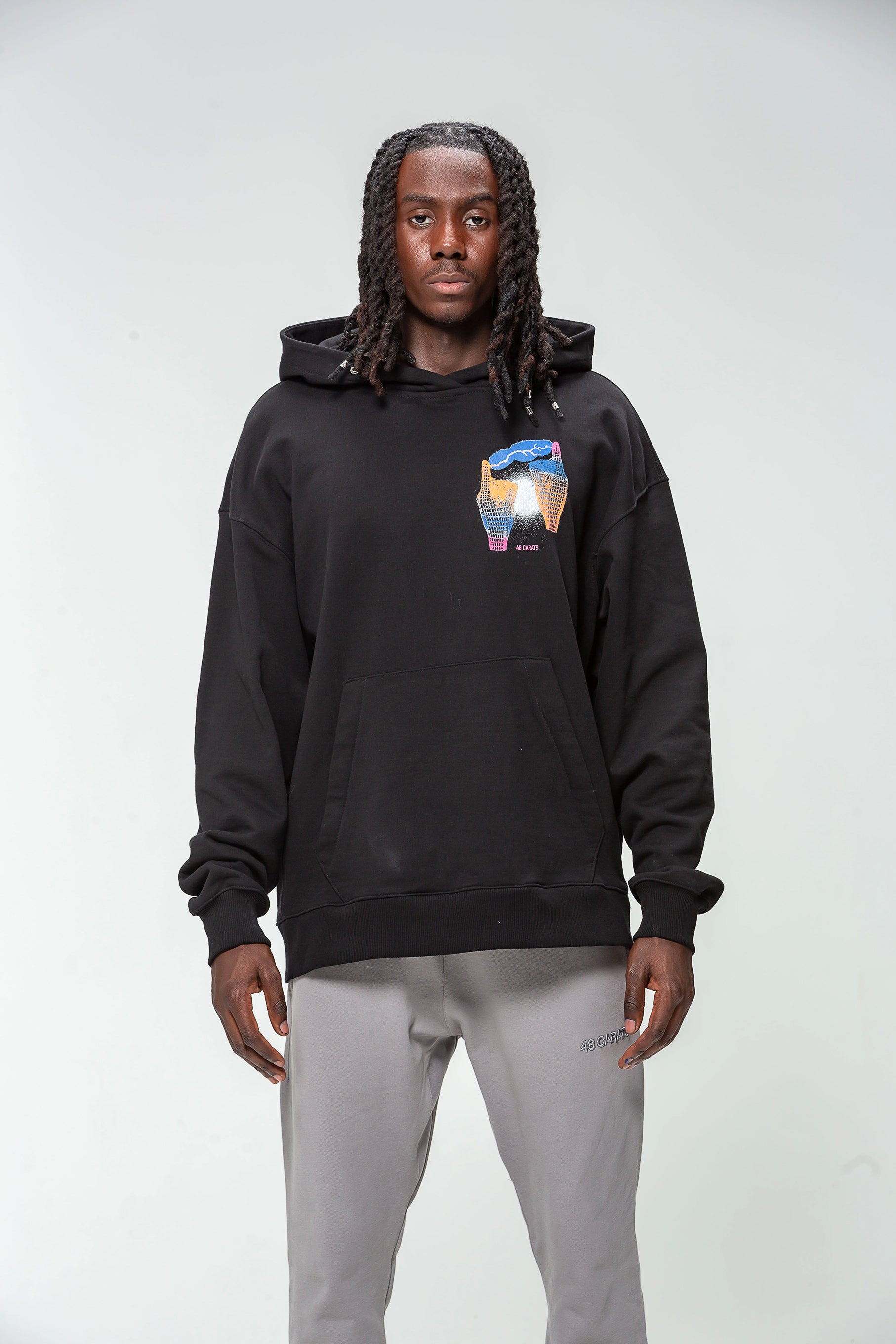 Black World Control Hoodie 